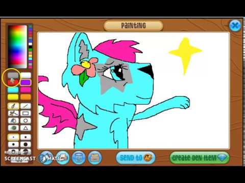 480x360 animal jam drawing a wolfcat with magical wings - Wolf With Wings Drawing
