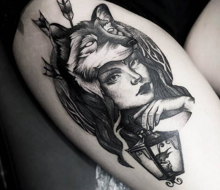 750x650 Wolf Woman Tattoo - Wolf Woman Drawing