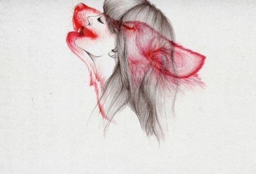 500x341 wolf and woman conscious companion - Wolf Woman Drawing