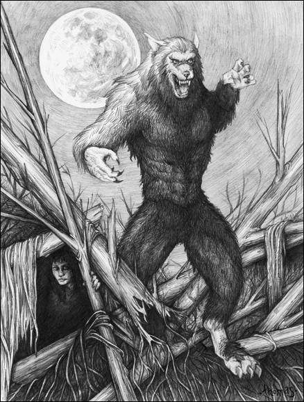 438x578 Classic Wolfman Drawing - Wolfman Drawing