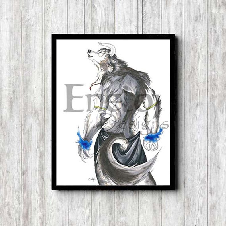 794x794 fantasy wolfman drawing copic marker art pen ink etsy - Wolfman Drawing