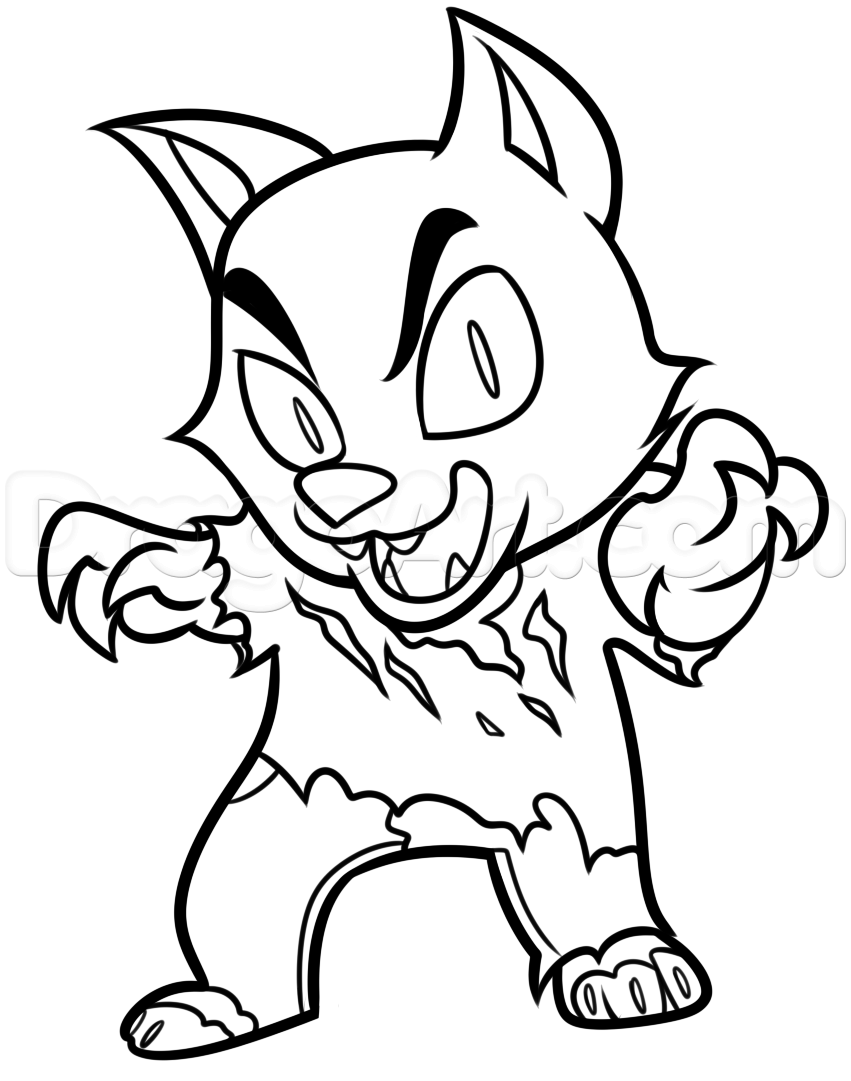 851x1081 How To Draw A Cute Wolfman, Step - Wolfman Drawing