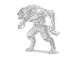 250x193 How To Draw A Werewolf - Wolfman Drawing