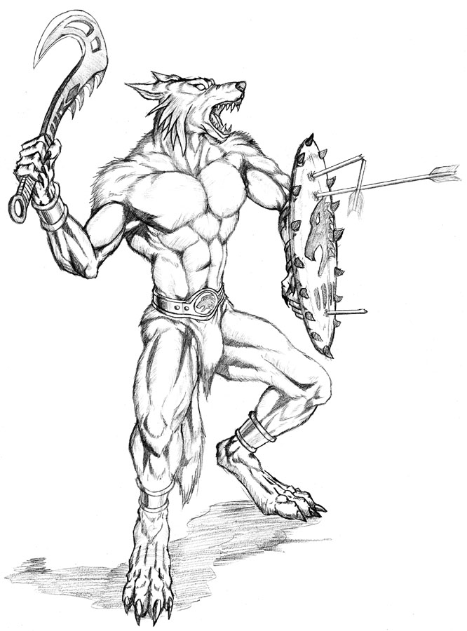 666x900 Wolfman Drawing Free Download - Wolfman Drawing