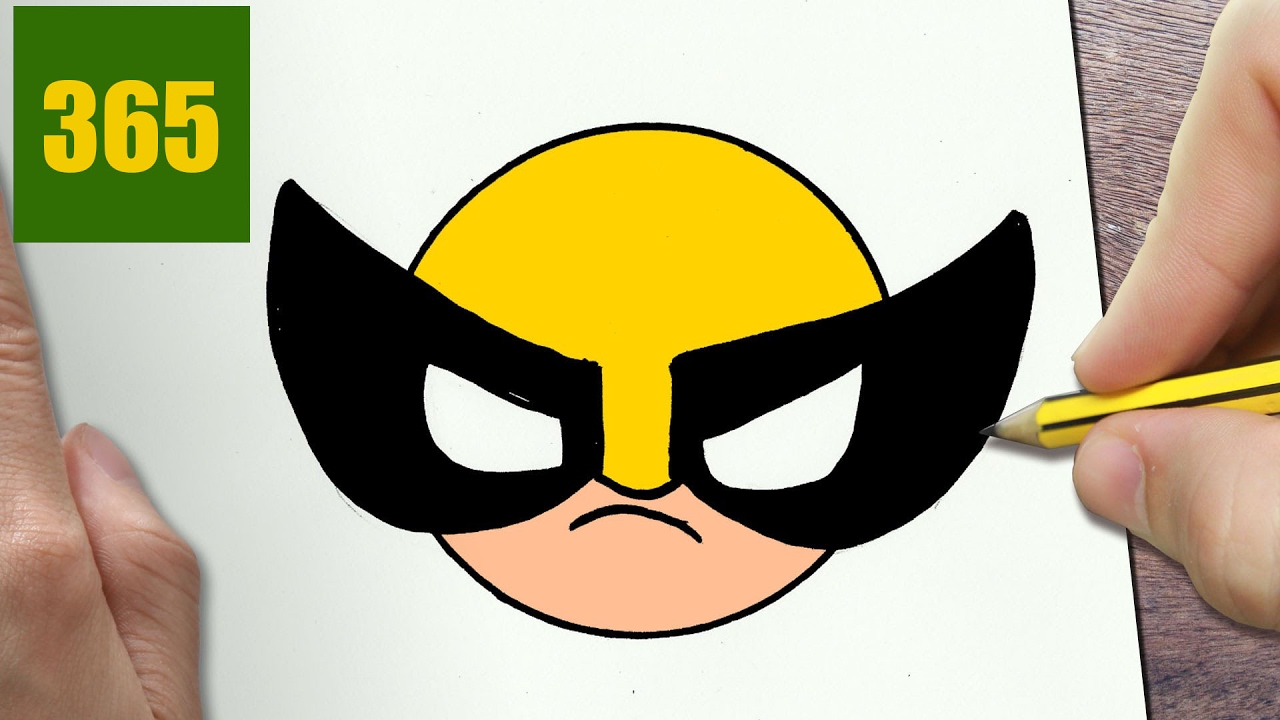 1280x720 how to draw a wolverine cute, easy step - Wolverine Cartoon Drawing