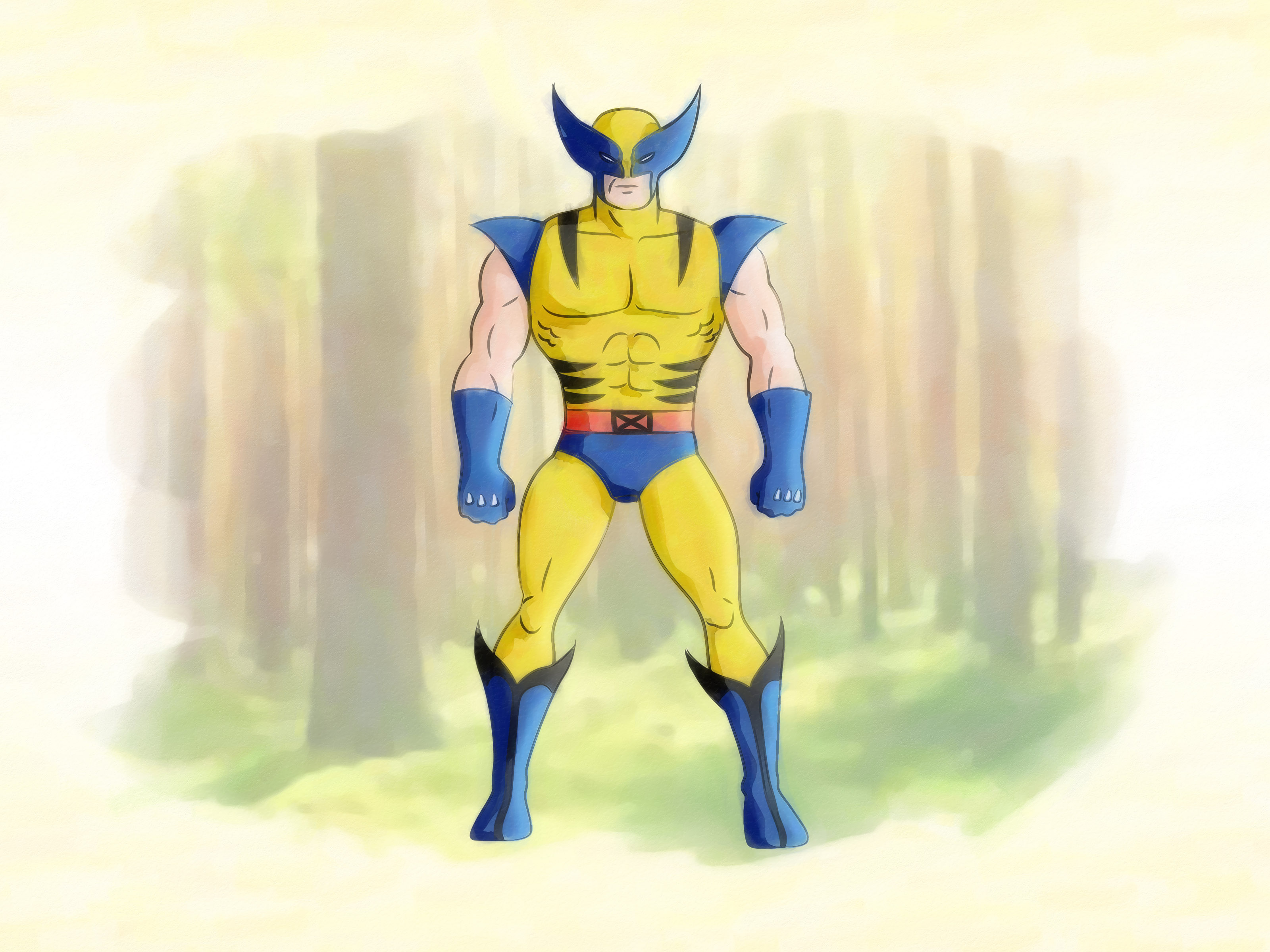 3200x2400 how to draw wolverine - Wolverine Cartoon Drawing