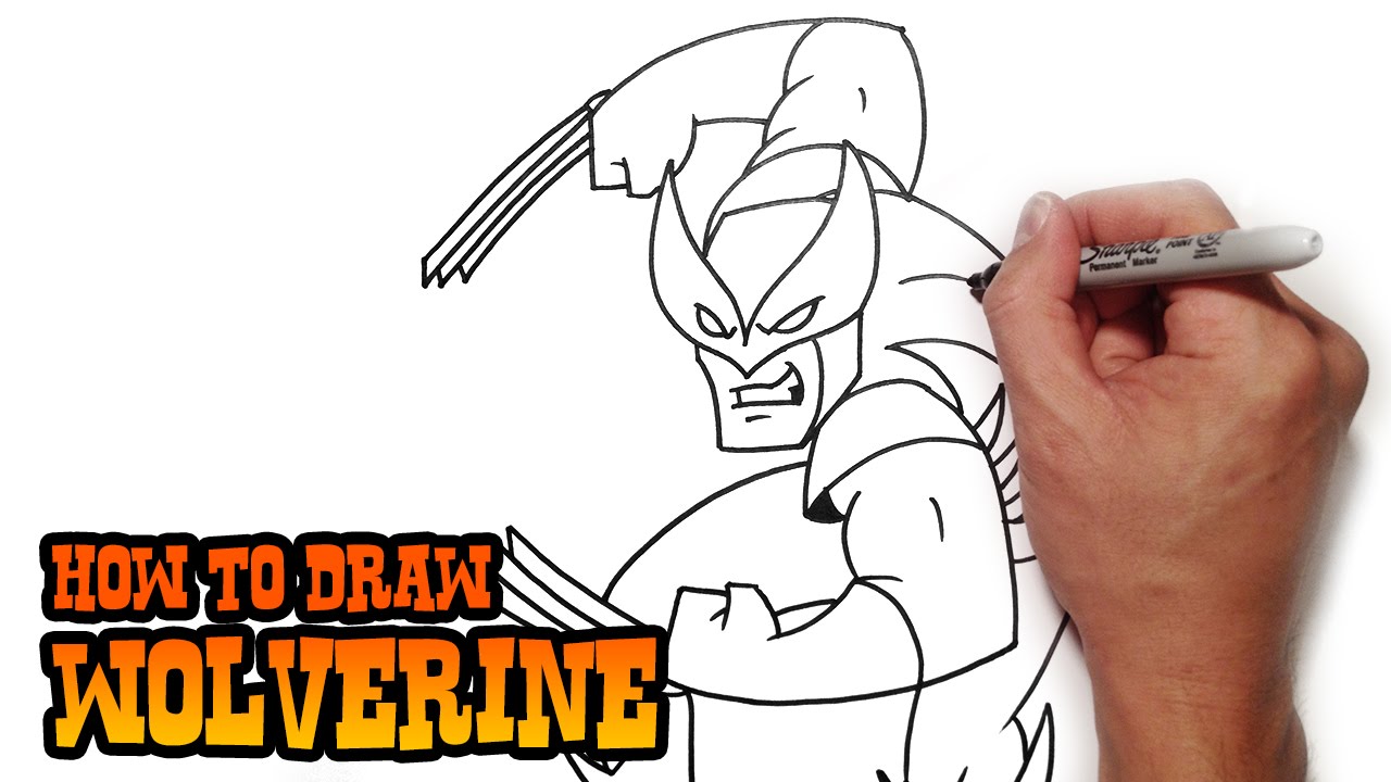 1280x720 how to draw wolverine step - Wolverine Cartoon Drawing