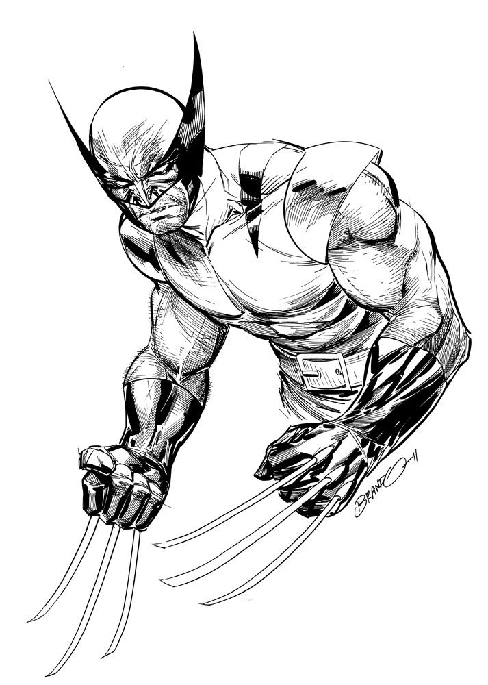 713x1000 Lobezno, Por Brandon Peterson Super Ellos, Oye - Wolverine Cartoon Drawing