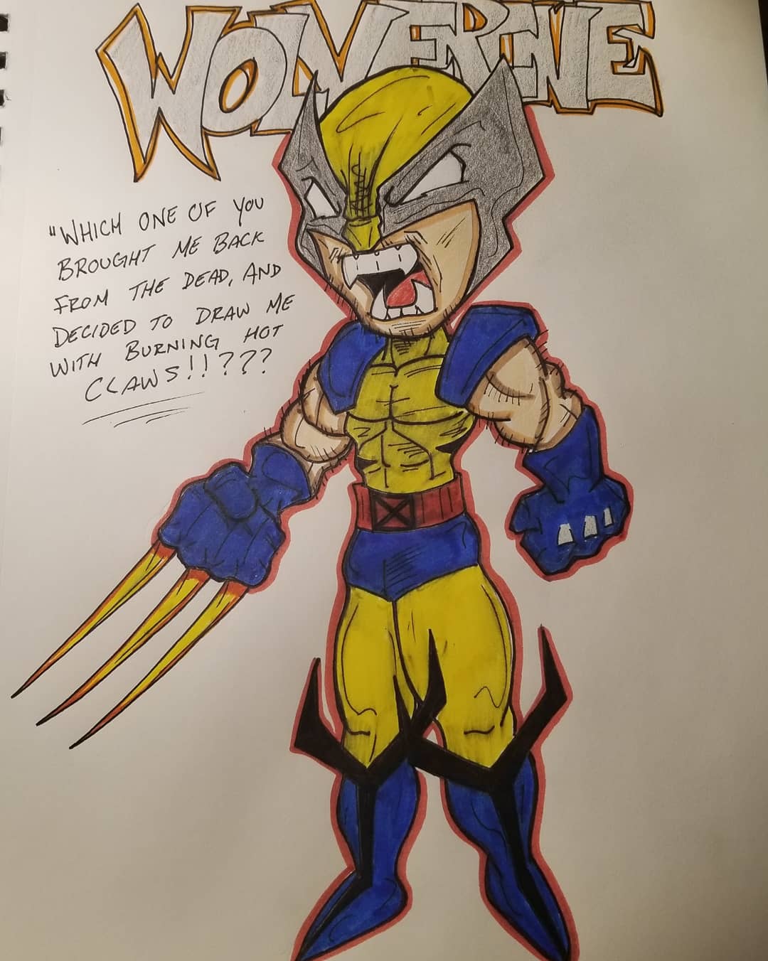 1080x1352 quick return of wolverine cartoon in was working on tonight - Wolverine Cartoon Drawing