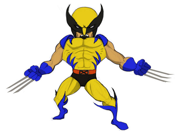 600x450 how to draw wolverine - Wolverine Cartoon Drawing