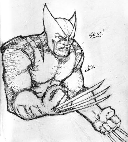 486x539 wolverine drawings - Wolverine Cartoon Drawing