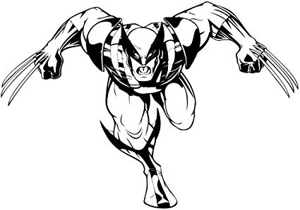425x298 logan vinyl decal animated wolverine art design - Wolverine Cartoon Drawing