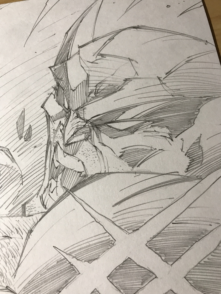 886x1180 Original Art Wolverine Pencil Sketch Art Of Sanchez Online - Wolverine Pencil Drawing