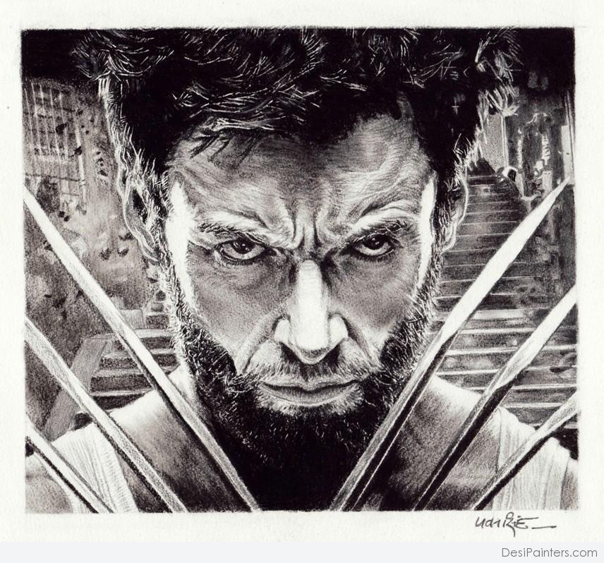 856x798 Pencil Sketch Of The Wolverine - Wolverine Pencil Drawing