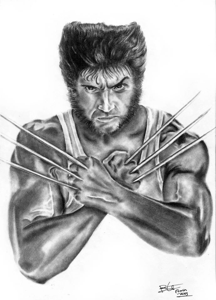 690x960 Stof Sgd - Wolverine Pencil Drawing