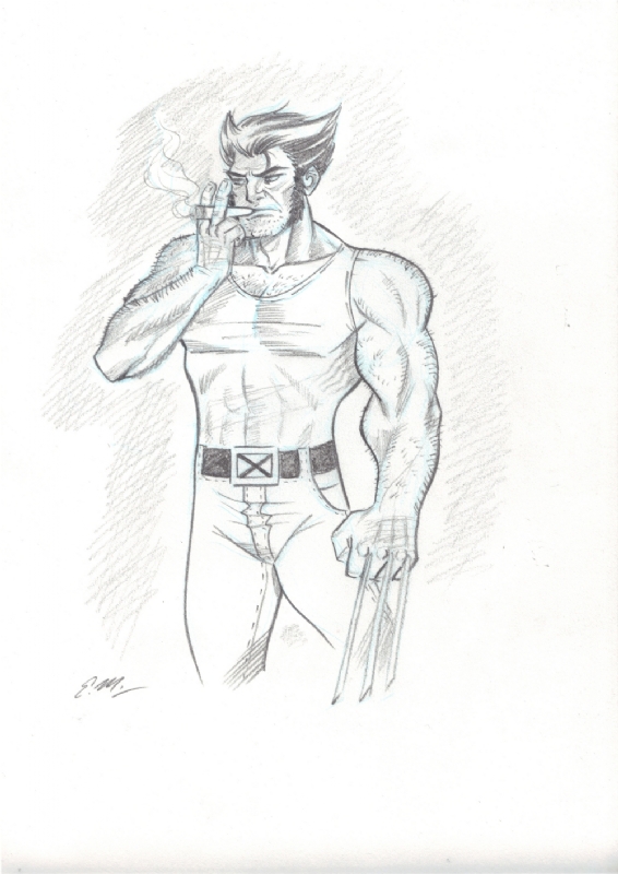 566x800 Wolverine Pencil Sketch, In Eric Matos's My Art For Sale Comic Art - Wolverine Pencil Drawing