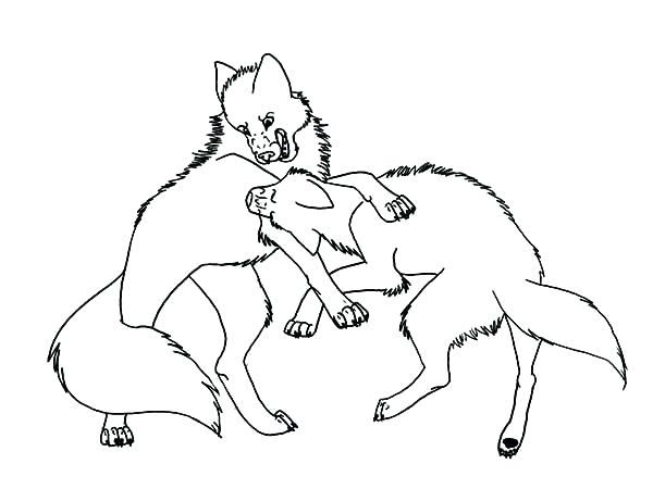 600x450 Wolf Pack Coloring Pages Wolf Pack Coloring Pages Sheets Drawing - Wolves Fighting Drawing