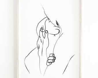 340x270 Man Woman Drawing Etsy - Woman And Man Drawing