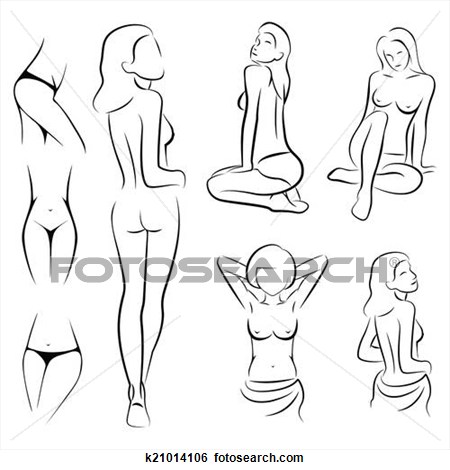 450x470 woman body drawing clipart - Woman Body Drawing