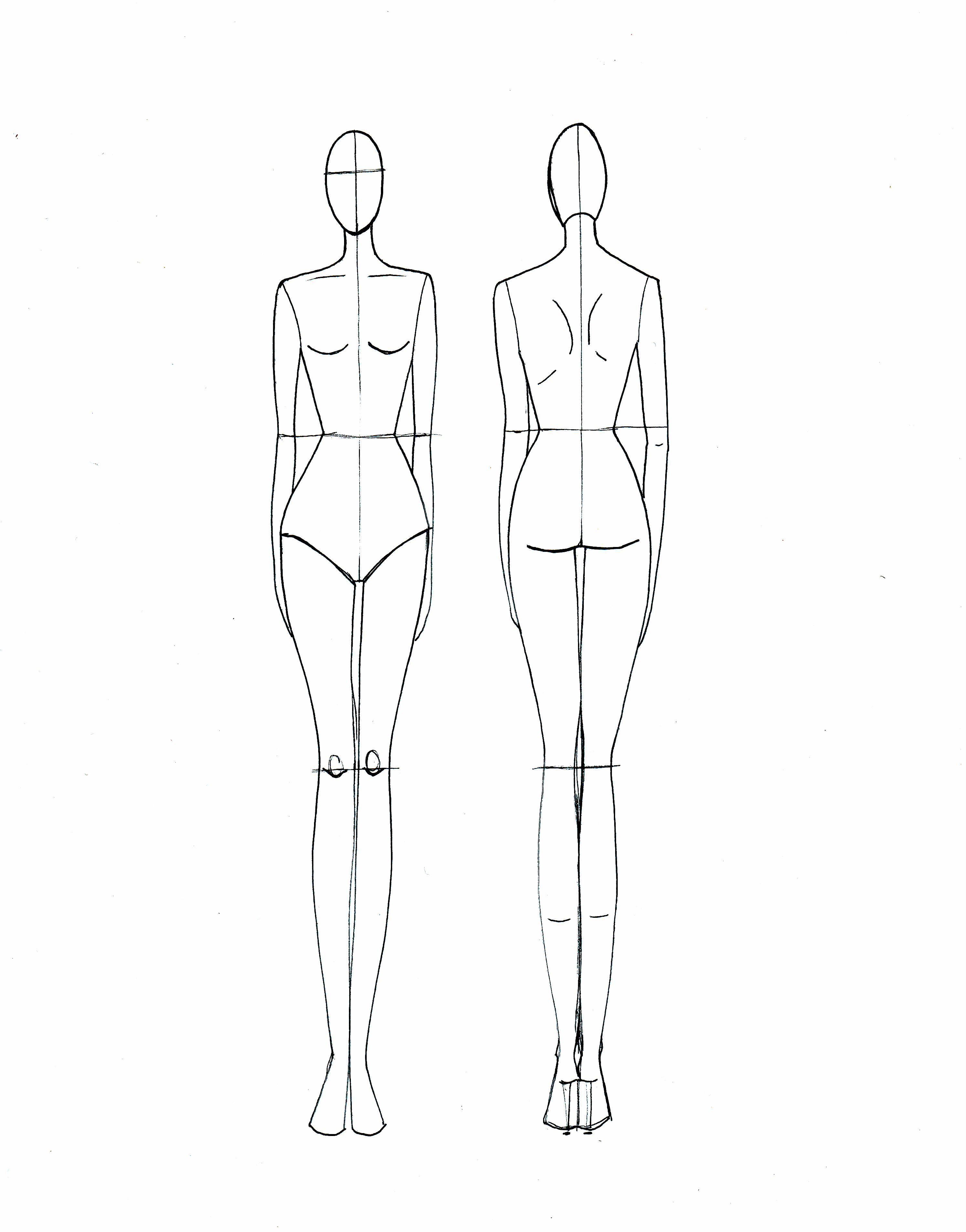 2990x3811 easy human figure drawing woman body figure fashion template d i y - Woman Body Drawing Template