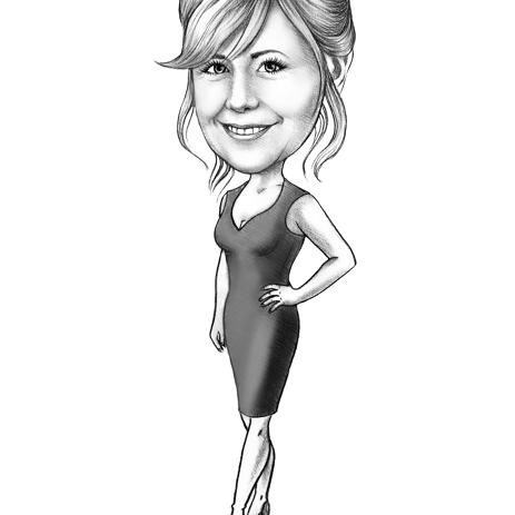 463x463 Full Body Cartoon Drawing From Photo For A Gift On Mother's Day - Woman Cartoon Drawing