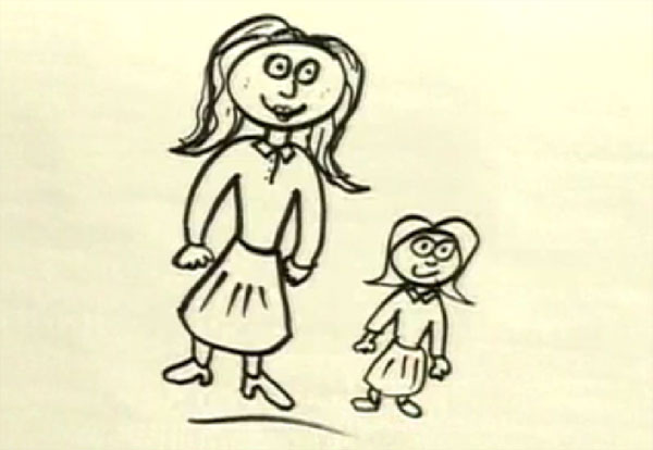 600x414 Learn How To Draw Cartoon People - Woman Cartoon Drawing