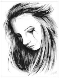 Woman Crying Drawing At Paintingvalleycom Explore