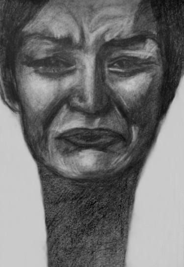 375x543 Crying Woman Drawing - Woman Crying Drawing