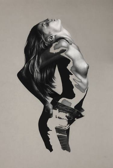 375x555 Untitled Drawing - Woman Drawing Art