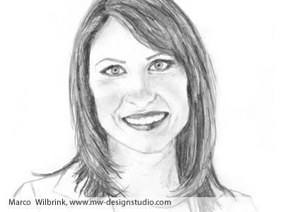 400x300 Woman Face Pencil Drawing - Woman Drawing Face