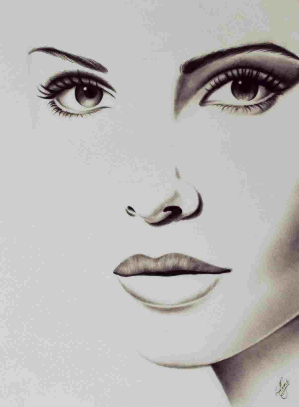 1191x1618 woman rhdrawingslycom pencil pencil drawings face drawings female - Woman Drawing Face