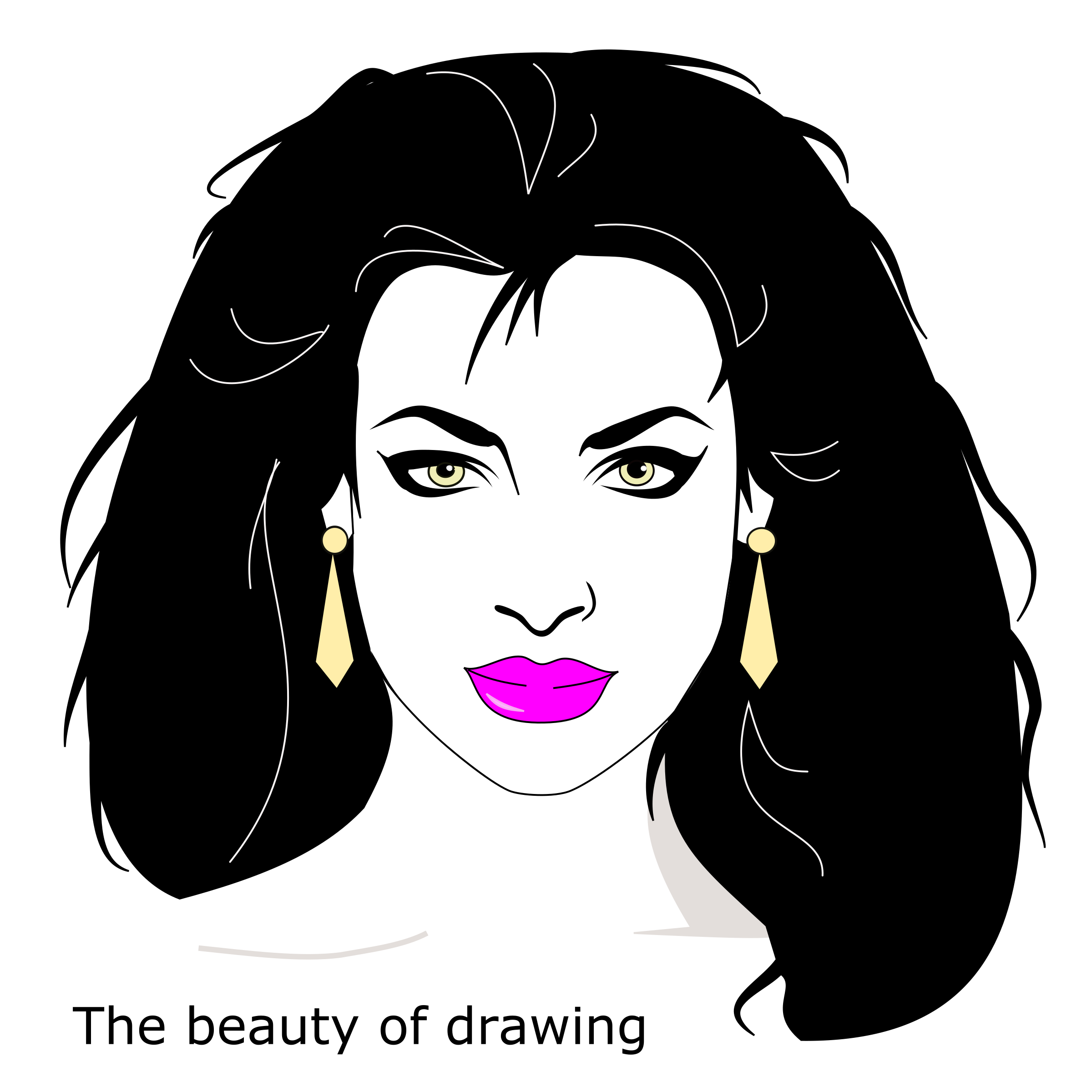 2400x2400 Collection Of Free Drawing Face Beauty Download On Ui Ex - Woman Drawing Face