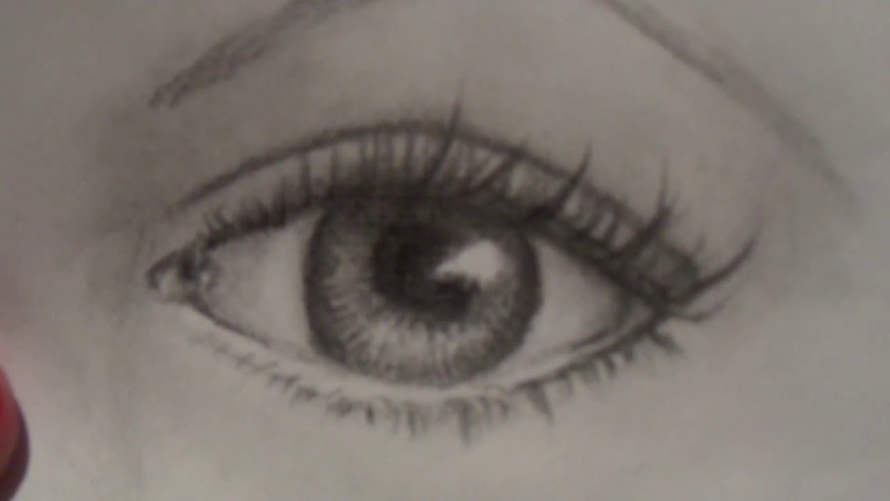 1280x720 How To Draw A Realistic Female Eye For Beginners Step - Woman Eyes Drawing