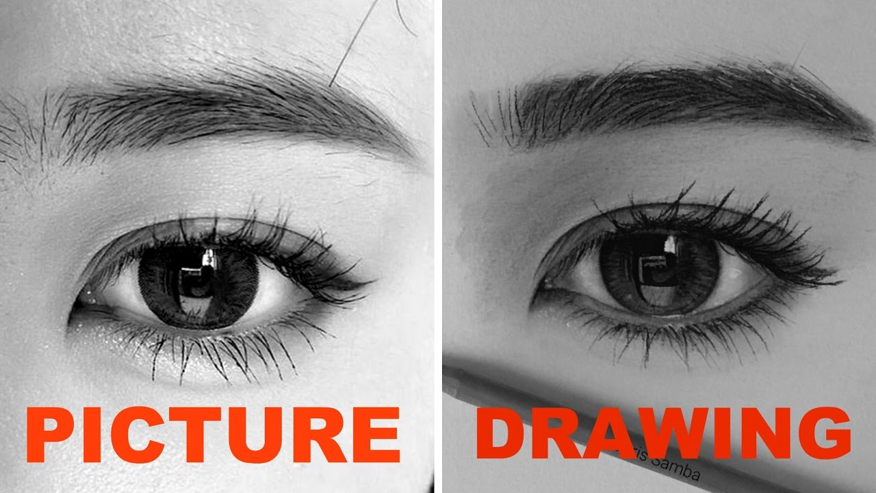 1280x720 Drawing A Realistic Female Eye - Woman Eyes Drawing