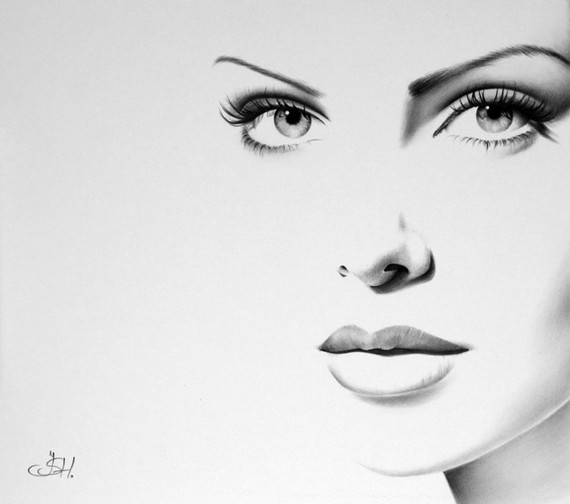 570x504 Gallery Woman Face Pencil Drawings - Woman Face Drawing