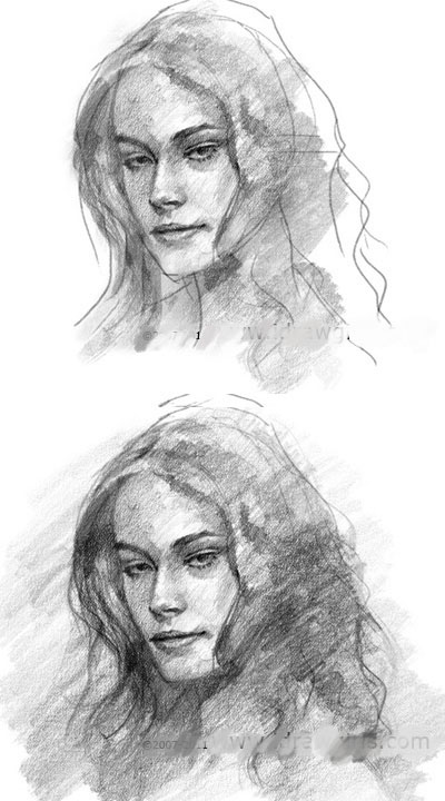 400x720 How To Draw Female Face - Woman Face Drawing