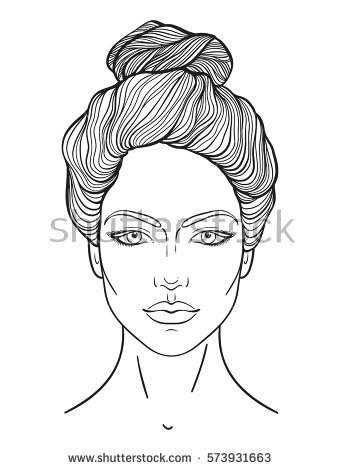 340x470 Photos Drawing A Woman Face - Woman Face Drawing