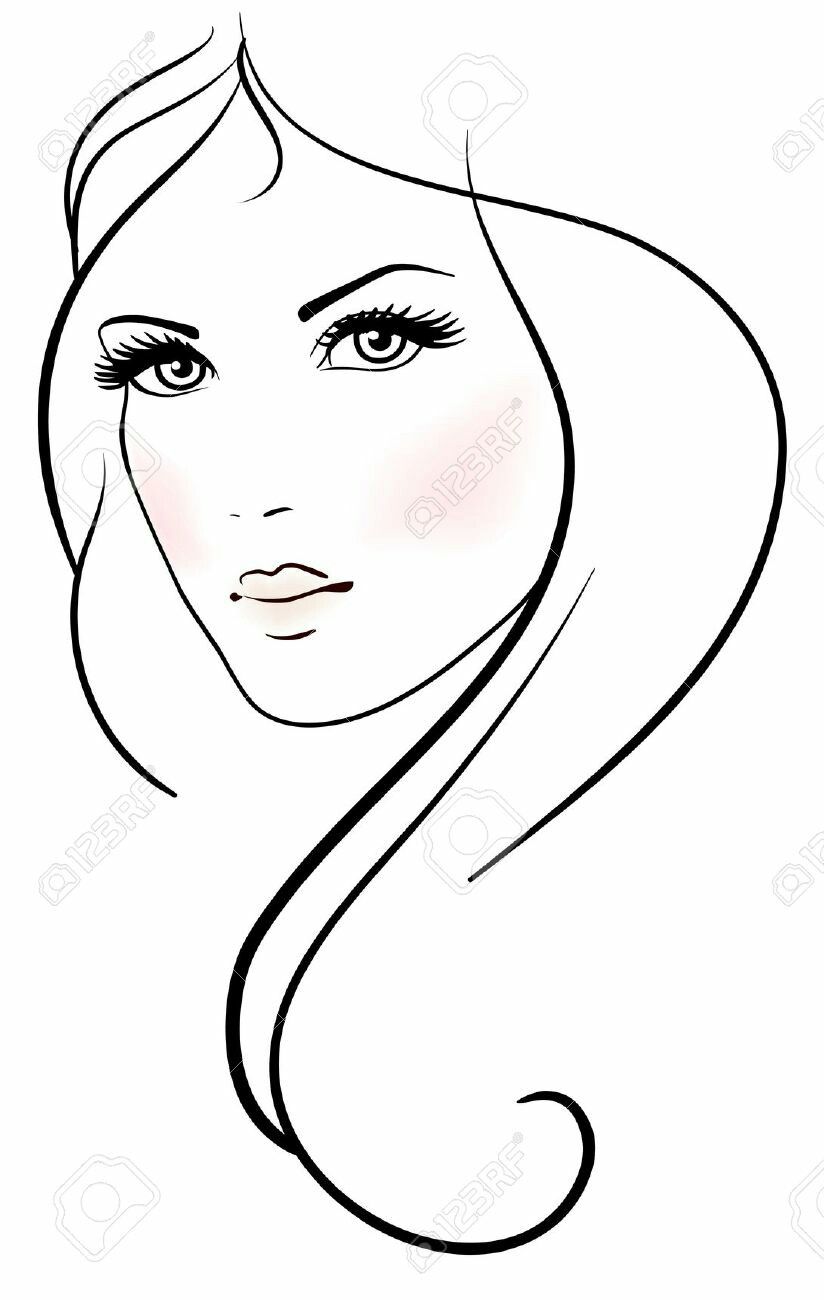 Woman Face Line Drawing at PaintingValley com Explore 