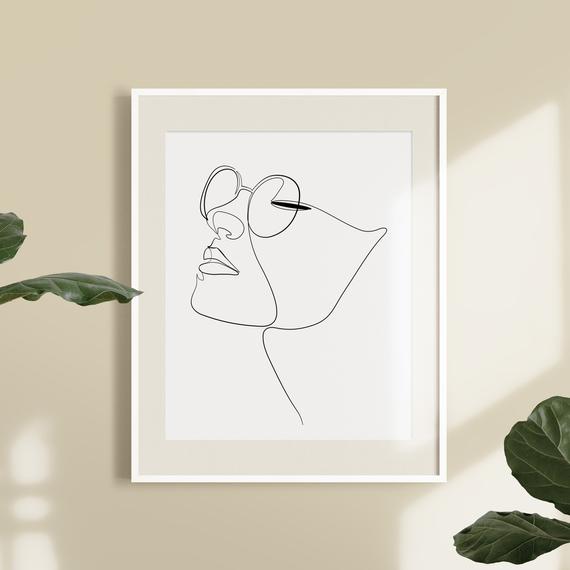 Woman Face Line Drawing at PaintingValley.com | Explore collection of ...