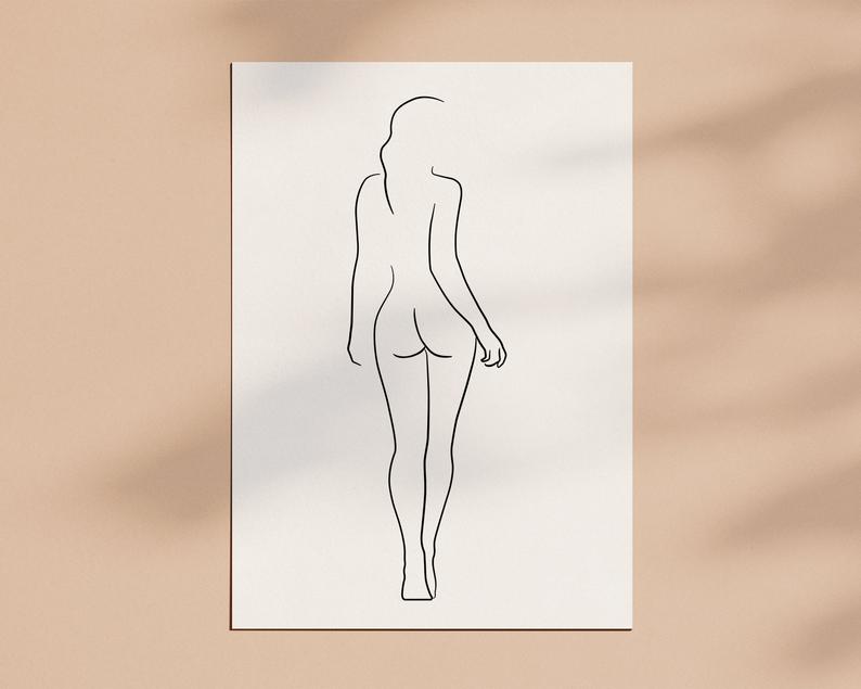 794x635 female figure drawing printable line art female body woman etsy - Woman Figure Drawing