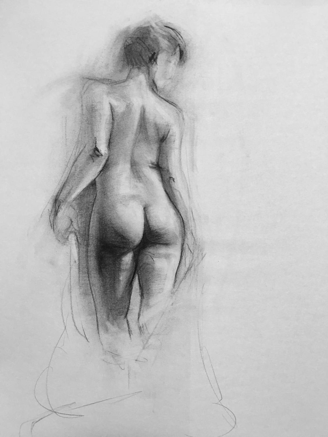 Slideshow sketches of naked women.