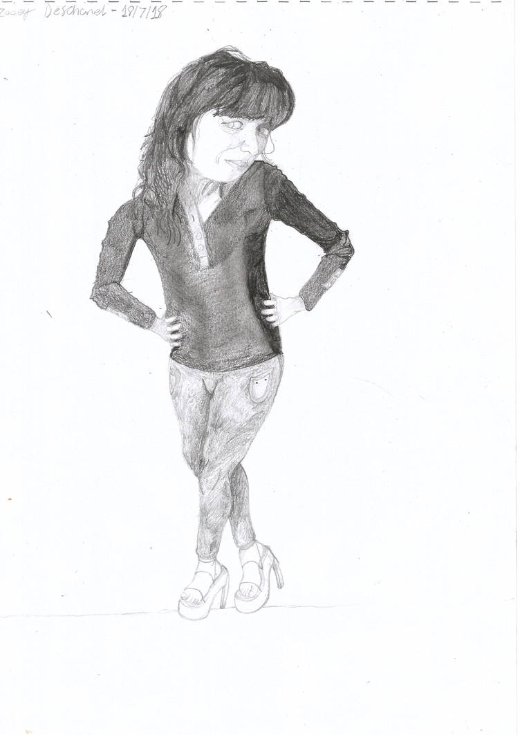 752x1063 zooey deschanel full body drawing - Woman Full Body Drawing