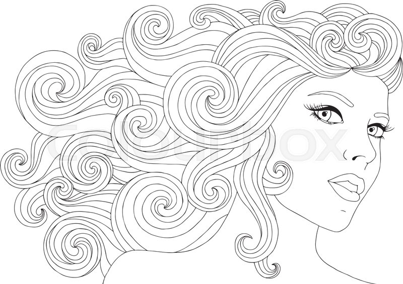 800x565 Vector Hand Drawn Illustration Woman Stock Vector Colourbox - Woman Hand Drawing