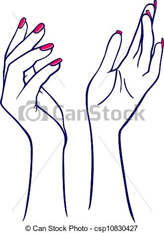 331x470 Woman's Hand Isolated On White Background - Woman Hand Drawing