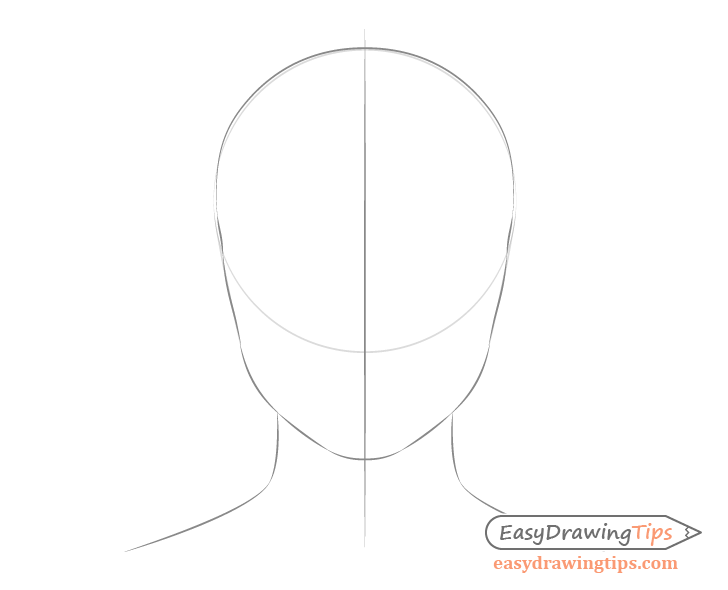 728x590 How To Draw A Female Face Step - Woman Head Drawing