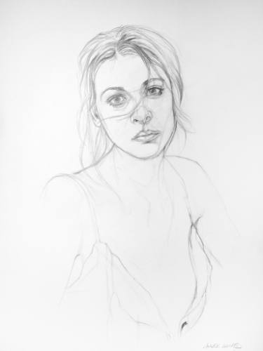 375x500 woman head and shoulders study i drawing - Woman Head Drawing