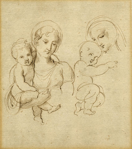 425x479 Giuseppe Bossi, A Woman Holding A Baby - Woman Holding Baby Drawing