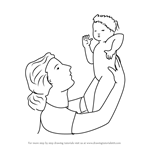 150x150 Learn How To Draw A Women Holding Child - Woman Holding Baby Drawing