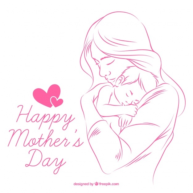 626x626 Mother Vectors, Photos And Free Download - Woman Holding Baby Drawing
