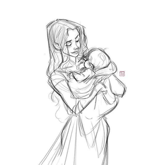 640x640 Artistoninstagram - Woman Holding Baby Drawing